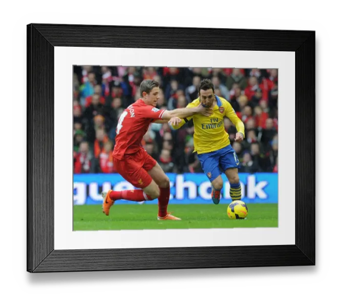 Framed Print : Clash at Anfield: Cazorla vs Henderson