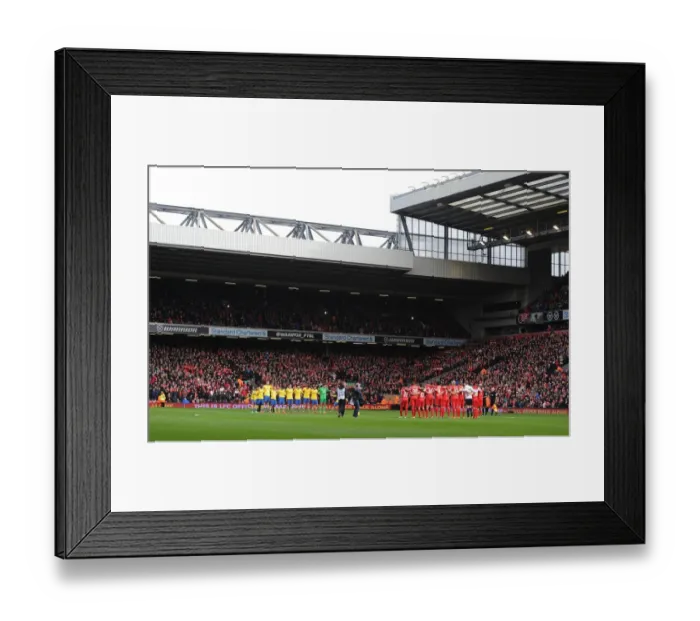 Framed Print : Minutes Applause for Tony Hateley: Liverpool vs. Arsenal, Premier League 2013-14