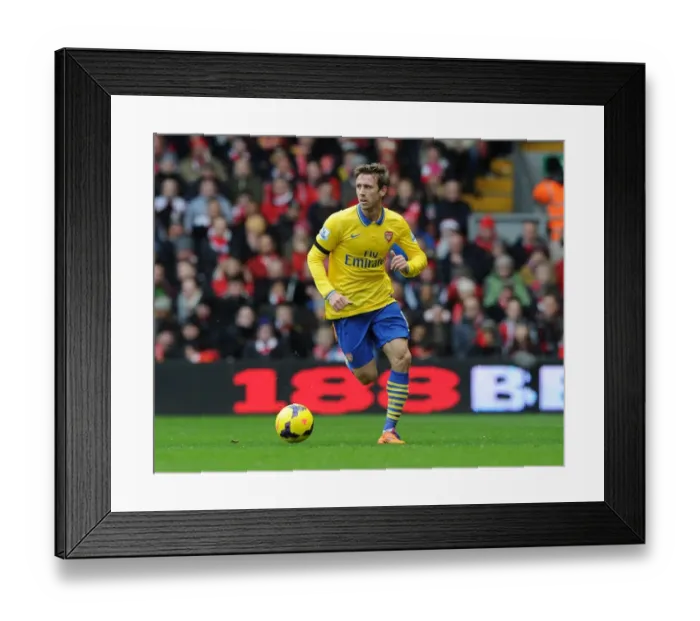 Framed Print : Nacho Monreal in Action: Liverpool vs. Arsenal, Premier League 2013-14 Framed Print : Nacho Monreal in Action: Liverpool vs. Arsenal, Premier League 2013-14