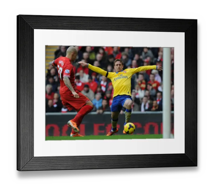 Framed Print : Nacho Monreal vs. Martin Skrtel: Intense Battle at Anfield (Liverpool v Arsenal, Premier League 2013-14) Framed Print : Nacho Monreal vs. Martin Skrtel: Intense Battle at Anfield (Liverpool v Arsenal, Premier League 2013-14)