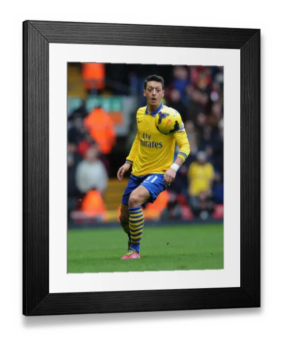 Framed Print : Mesut Ozil: Liverpool vs Arsenal, Premier League 2013-14 Framed Print : Mesut Ozil: Liverpool vs Arsenal, Premier League 2013-14