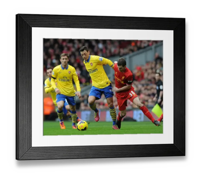 Framed Print : Intense Rivalry: Wilshere vs. Flanagan - Liverpool vs. Arsenal, Premier League 2013-14 Framed Print : Intense Rivalry: Wilshere vs. Flanagan - Liverpool vs. Arsenal, Premier League 2013-14