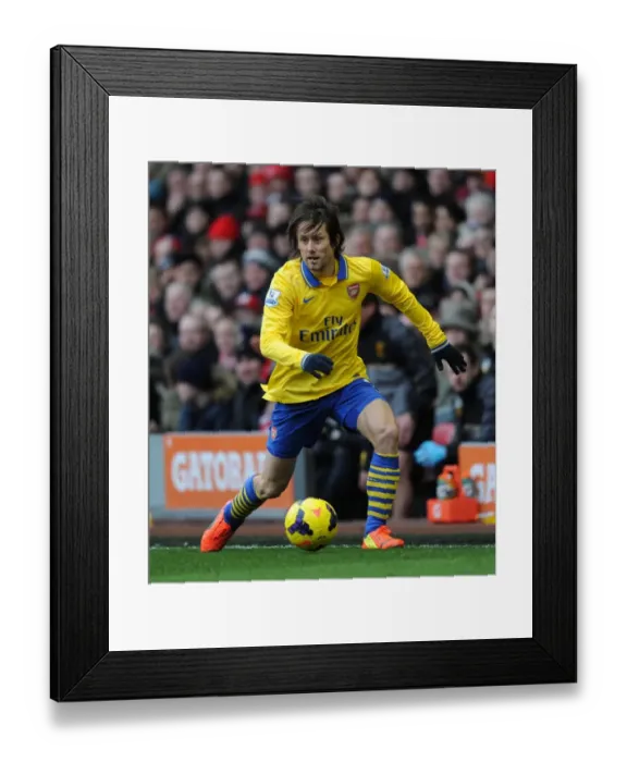 Framed Print : Tomas Rosicky: Arsenal Star in Liverpool Showdown (2013-14)