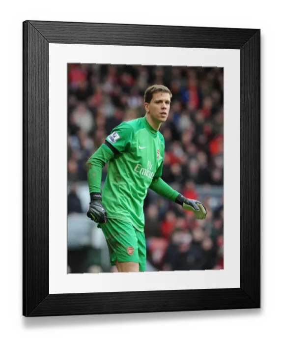 Framed Print : Wojciech Szczesny: Arsenal's Wall at Anfield (Liverpool v Arsenal 2013-14) Framed Print : Wojciech Szczesny: Arsenal's Wall at Anfield (Liverpool v Arsenal 2013-14)
