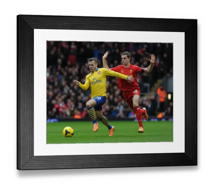 Framed Print : Wilshere vs. Henderson: A Premier League Battle at Anfield, 2013-14 Framed Print : Wilshere vs. Henderson: A Premier League Battle at Anfield, 2013-14