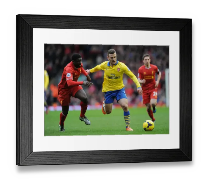 Framed Print : Jack Wilshere Surges Past Kolo Toure: Liverpool vs Arsenal, Premier League 2013-14 Framed Print : Jack Wilshere Surges Past Kolo Toure: Liverpool vs Arsenal, Premier League 2013-14