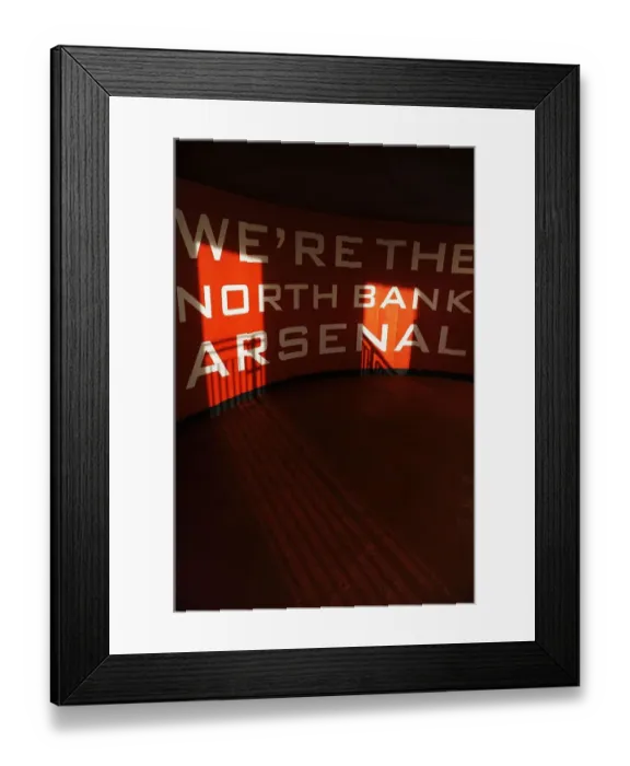 Framed Print : Arsenal vs Manchester United: Inside the North Bank at Emirates Stadium