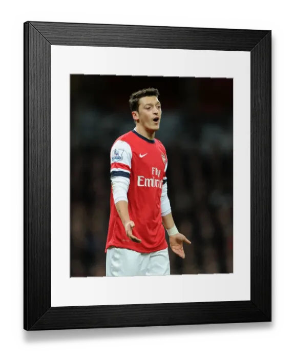 Framed Print : Mesut Ozil in Action: Arsenal vs Manchester United, Premier League 2013-14 Framed Print : Mesut Ozil in Action: Arsenal vs Manchester United, Premier League 2013-14