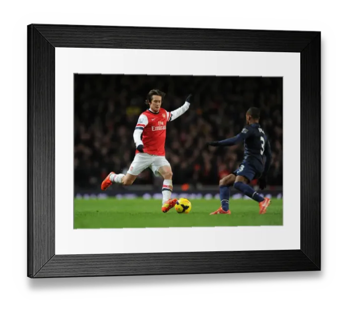 Framed Print : Tomas Rosicky (Arsenal) Patrice Evra (Man Utd). Arsenal 0: 0 Manchester United. Barclays