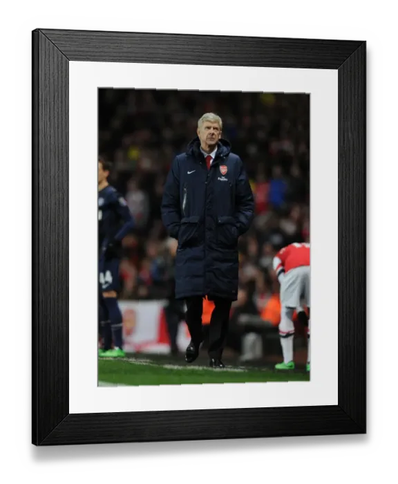 Framed Print : Arsene Wenger Leads Arsenal Against Manchester United, Premier League 2013-14