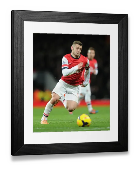 Framed Print : Jack Wilshere: Arsenal vs Manchester United, Premier League 2013-14 - In Action Framed Print : Jack Wilshere: Arsenal vs Manchester United, Premier League 2013-14 - In Action