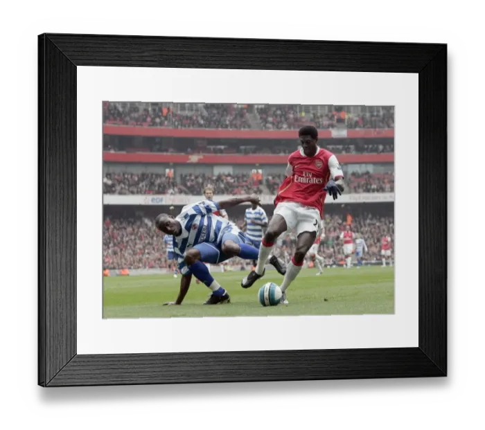 Framed Print : Emmanuel Adebayor (Arsenal) Ibrahima Sonko (Reading) Framed Print : Emmanuel Adebayor (Arsenal) Ibrahima Sonko (Reading)