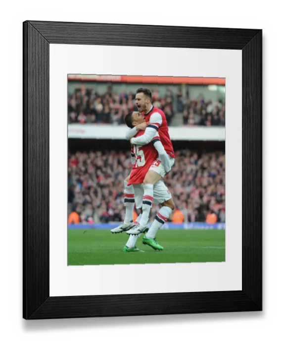 Framed Print : Arsenal vs. Liverpool: Oxlade-Chamberlain's Double Strike in FA Cup Fifth Round Thriller