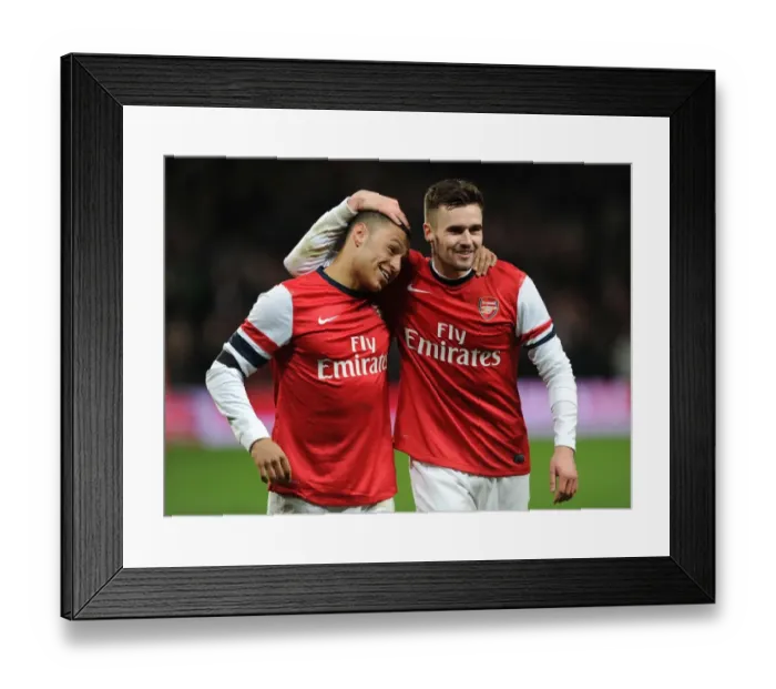 Framed Print : Arsenal FC: Oxlade-Chamberlain and Jenkinson's Euphoric FA Cup Victory Over Liverpool Framed Print : Arsenal FC: Oxlade-Chamberlain and Jenkinson's Euphoric FA Cup Victory Over Liverpool