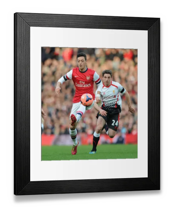 Framed Print : Mesut Ozil Outsmarts Joe Allen: Arsenal vs Liverpool, FA Cup 2013-14 Framed Print : Mesut Ozil Outsmarts Joe Allen: Arsenal vs Liverpool, FA Cup 2013-14
