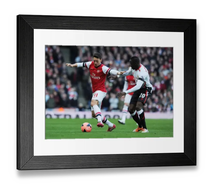 Framed Print : Mesut Ozil vs. Aly Cissokho: Arsenal vs. Liverpool FA Cup Clash