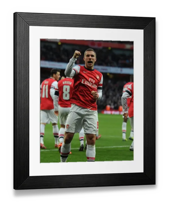 Framed Print : Podolski's Brace: Arsenal's FA Cup Triumph over Liverpool Framed Print : Podolski's Brace: Arsenal's FA Cup Triumph over Liverpool