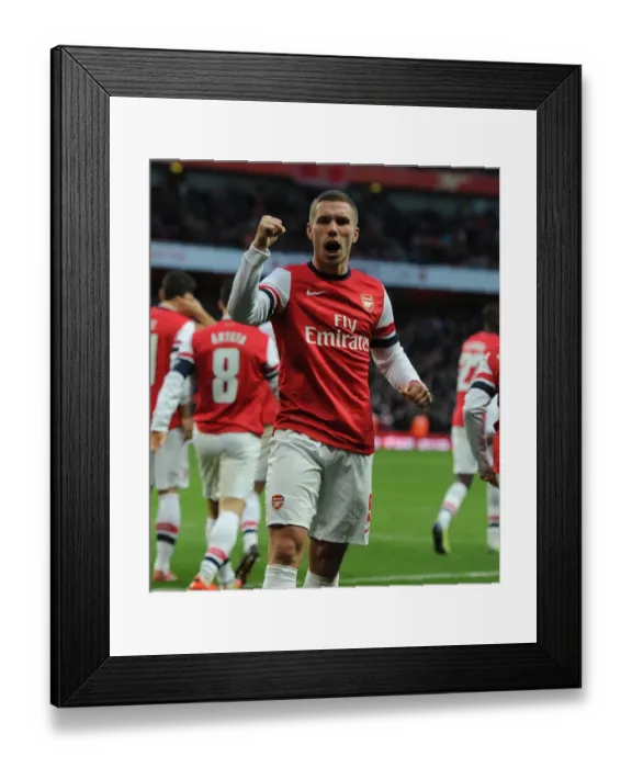 Framed Print : Podolski Scores the Second Goal: Arsenal's FA Cup Victory over Liverpool Framed Print : Podolski Scores the Second Goal: Arsenal's FA Cup Victory over Liverpool