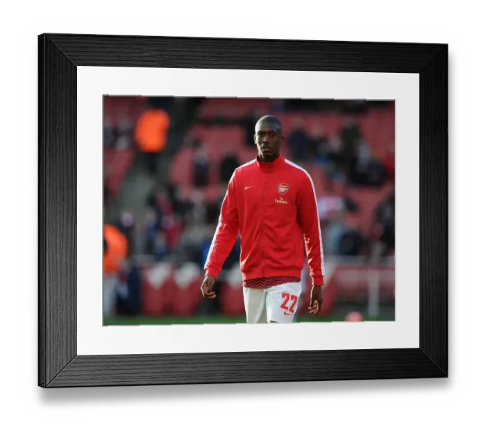 Framed Print : Yaya Sanogo: Arsenal's FA Cup Readiness - Arsenal v Liverpool (2014)