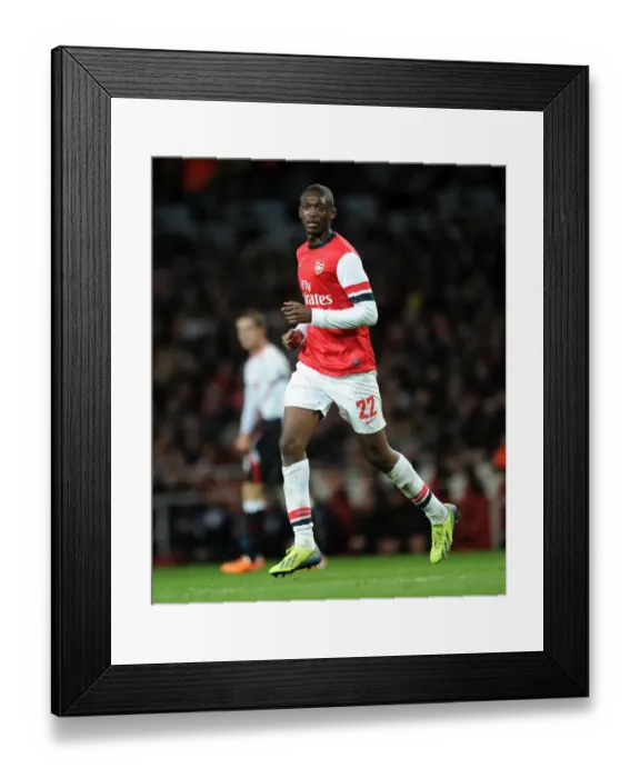 Framed Print : Yaya Sanogo in Action: Arsenal vs Liverpool, FA Cup 2013-14