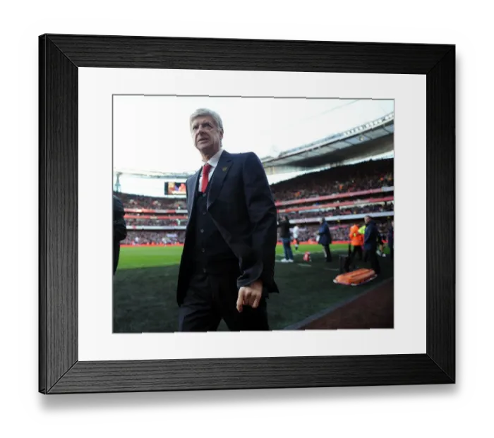Framed Print : Arsene Wenger: Arsenal Manager Before FA Cup Clash Against Liverpool, 2014