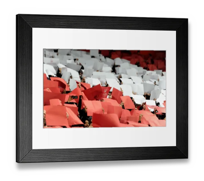 Framed Print : Sea of Red: Unified Tribute of Arsenal Fans at Emirates Stadium (Arsenal v Bayern Munich, UEFA Champions League 2013-14) Framed Print : Sea of Red: Unified Tribute of Arsenal Fans at Emirates Stadium (Arsenal v Bayern Munich, UEFA Champions League 2013-14)