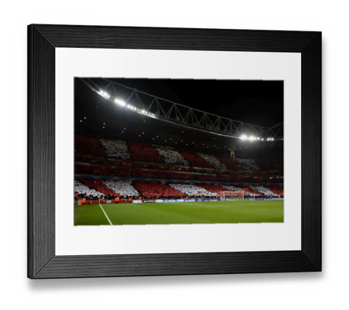 Framed Print : United in Support: Arsenal Fans Tribute to the Team (0-2 Bayern Munich, Champions League Round of 16) Framed Print : United in Support: Arsenal Fans Tribute to the Team (0-2 Bayern Munich, Champions League Round of 16)