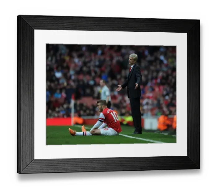 Framed Print : Unstoppable Duo: Wenger and Wilshere's Unforgettable Partnership at Arsenal (2013-14)