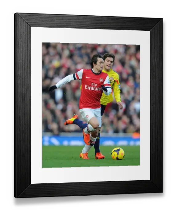 Framed Print : Arsenal's Rosicky Shines: Arsenal vs. Sunderland (2013-14)