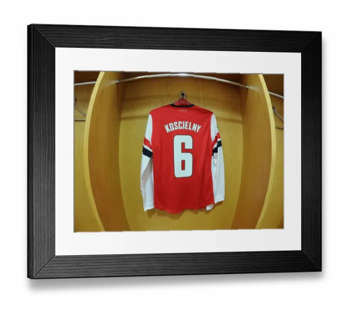 Framed Print : Arsenal FC: Laurent Koscielny's Emirates Stadium Changing Room - Arsenal vs. FC Bayern Munich, UEFA Champions League Round of 16 (2014) Framed Print : Arsenal FC: Laurent Koscielny's Emirates Stadium Changing Room - Arsenal vs. FC Bayern Munich, UEFA Champions League Round of 16 (2014)