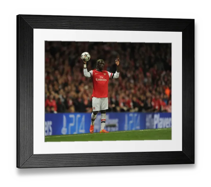 Framed Print : Bacary Sagna (Arsenal). Arsenal 0: 2 Bayern Munich. UEFA Champions League. Round of 16, 1st Leg Framed Print : Bacary Sagna (Arsenal). Arsenal 0: 2 Bayern Munich. UEFA Champions League. Round of 16, 1st Leg