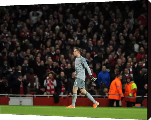 Wojciech szczesny (Arsenal) leaves the pitch having been sent off. Arsenal 0: 2 Bayern Munich