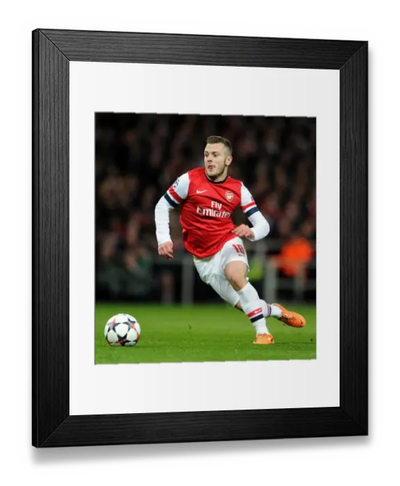 Framed Print : Jack Wilshere: Arsenal's Midfield Maestro Takes on Bayern Munich in the UEFA Champions League Framed Print : Jack Wilshere: Arsenal's Midfield Maestro Takes on Bayern Munich in the UEFA Champions League