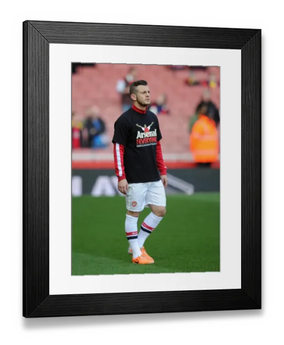 Framed Print : Jack Wilshere (Arsenal) in his Arsenal for Everyone T Shirt. Arsenal 4: 1 Sunderland Framed Print : Jack Wilshere (Arsenal) in his Arsenal for Everyone T Shirt. Arsenal 4: 1 Sunderland