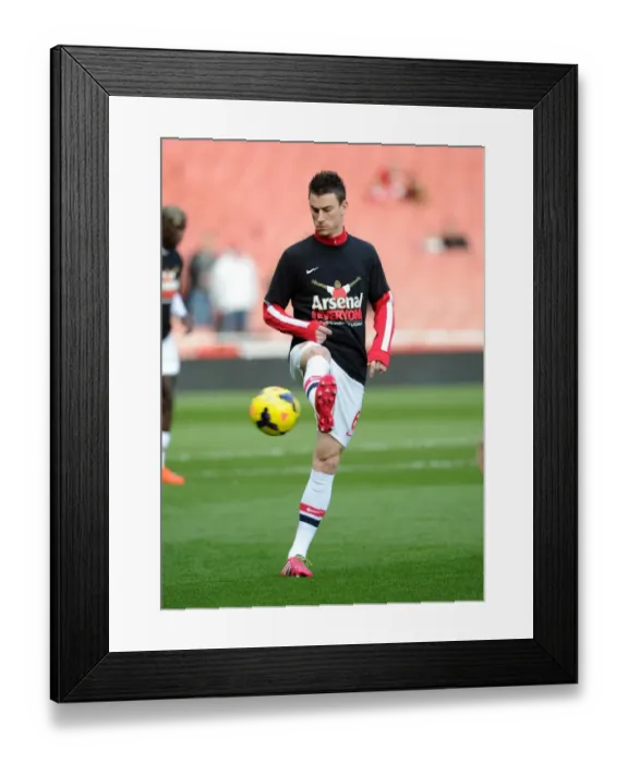 Framed Print : Laurent Koscielny (Arsenal) in his Arsenal for Everyone T Shirt. Arsenal 4: 1 Sunderland Framed Print : Laurent Koscielny (Arsenal) in his Arsenal for Everyone T Shirt. Arsenal 4: 1 Sunderland