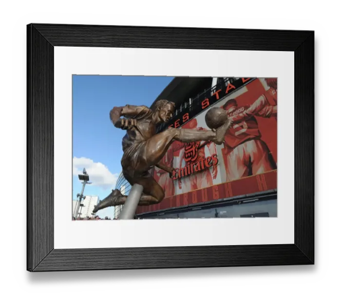 Framed Print : Arsenal Football Club Unveils Dennis Bergkamp Statue at Emirates Stadium Framed Print : Arsenal Football Club Unveils Dennis Bergkamp Statue at Emirates Stadium