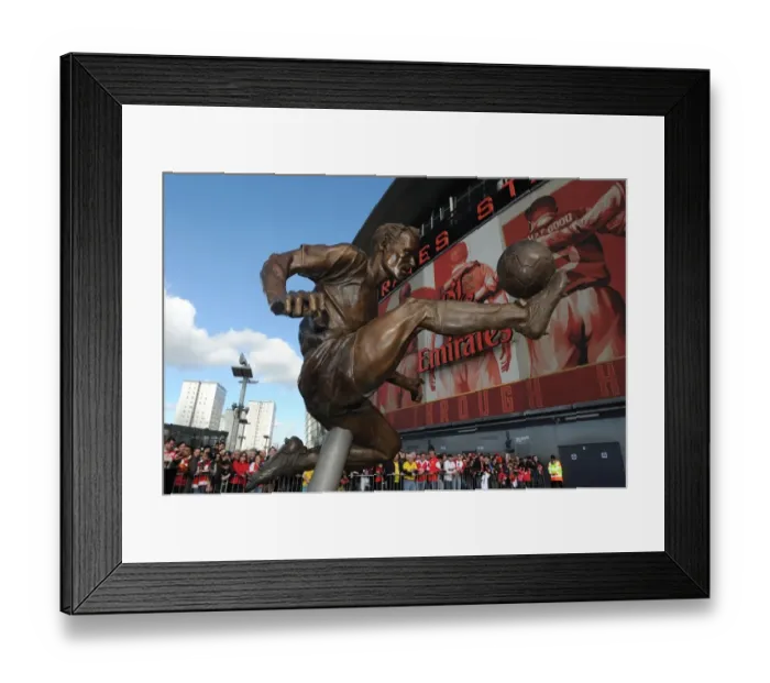 Framed Print : Dennis Bergkamp Statue Unveiled at Arsenal's Emirates Stadium Framed Print : Dennis Bergkamp Statue Unveiled at Arsenal's Emirates Stadium