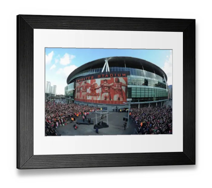 Framed Print : Dennis Bergkamp Honored with Statue Unveiling at Arsenal's Emirates Stadium