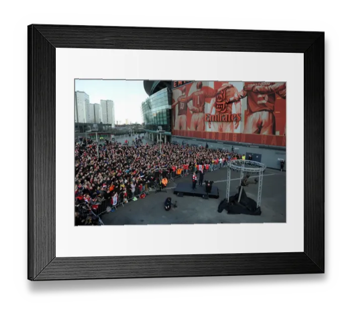 Framed Print : Dennis Bergkamp Honored with Statue Unveiling at Arsenal's Emirates Stadium Framed Print : Dennis Bergkamp Honored with Statue Unveiling at Arsenal's Emirates Stadium