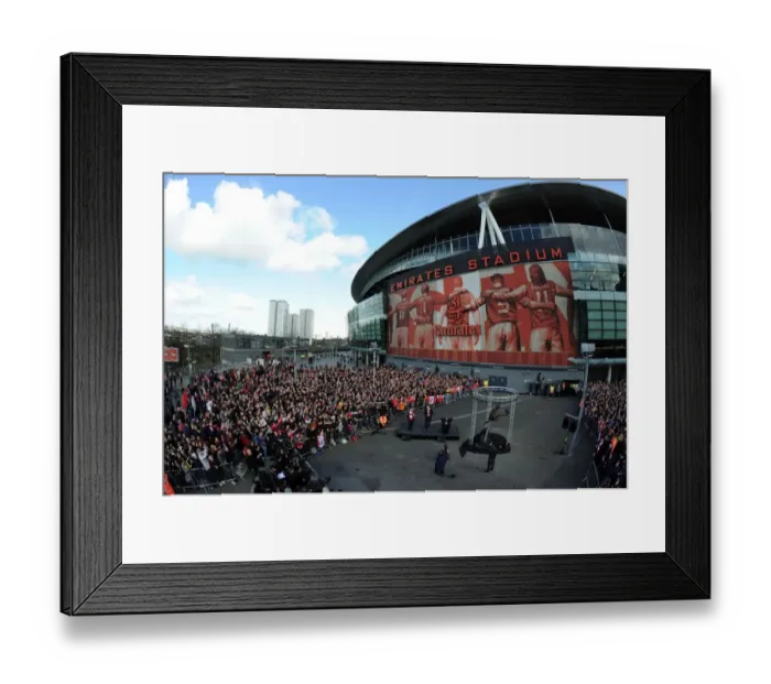 Framed Print : Dennis Bergkamp Honored with Statue Unveiling at Arsenal's Emirates Stadium Framed Print : Dennis Bergkamp Honored with Statue Unveiling at Arsenal's Emirates Stadium