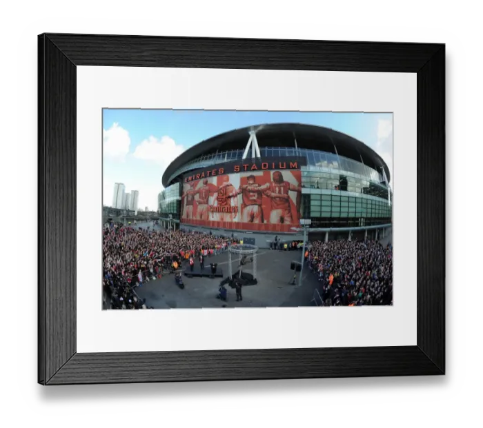 Framed Print : Dennis Bergkamp Tribute: Unveiling of Arsenal Legend's Statue at Emirates Stadium
