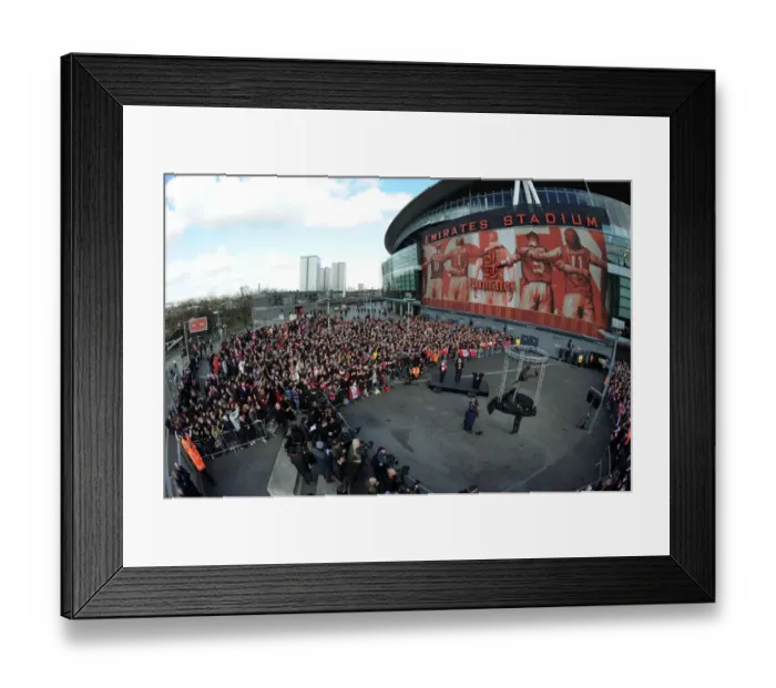 Framed Print : Dennis Bergkamp Honored with Statue Unveiling at Arsenal's Emirates Stadium Framed Print : Dennis Bergkamp Honored with Statue Unveiling at Arsenal's Emirates Stadium