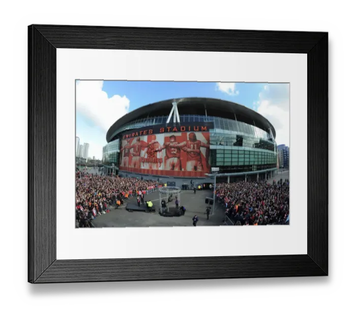 Framed Print : Dennis Bergkamp Honored with Statue Unveiling at Arsenal's Emirates Stadium