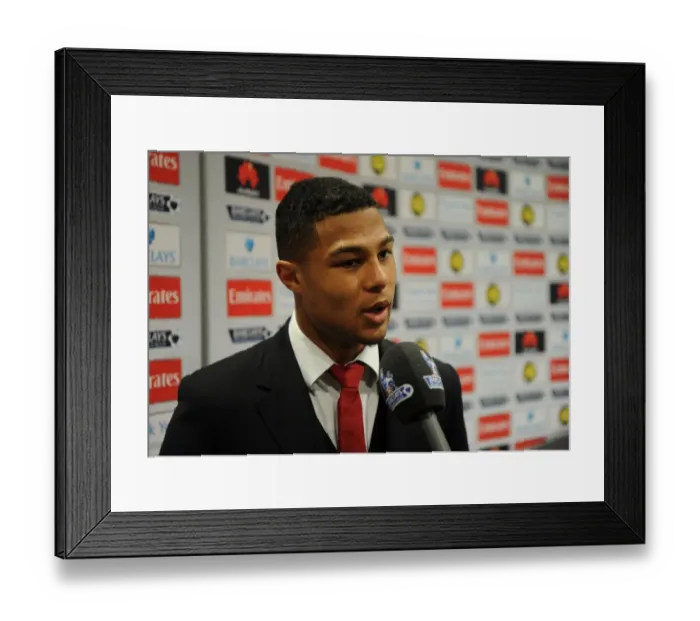 Framed Print : Serge Gnabry: Arsenal Star's Pre-Match Interview Ahead of Arsenal vs Sunderland (2014) Framed Print : Serge Gnabry: Arsenal Star's Pre-Match Interview Ahead of Arsenal vs Sunderland (2014)