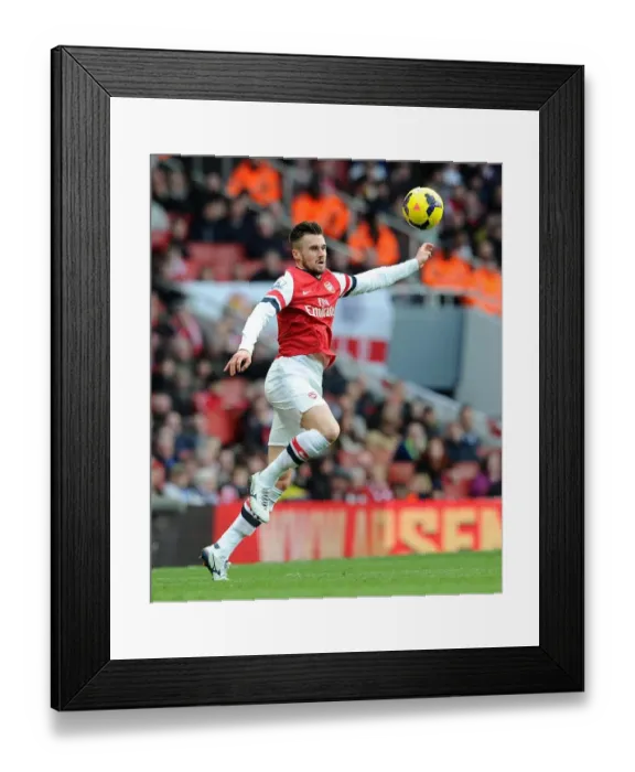Framed Print : Arsenal vs Sunderland: Carl Jenkinson in Action, Premier League 2013-14