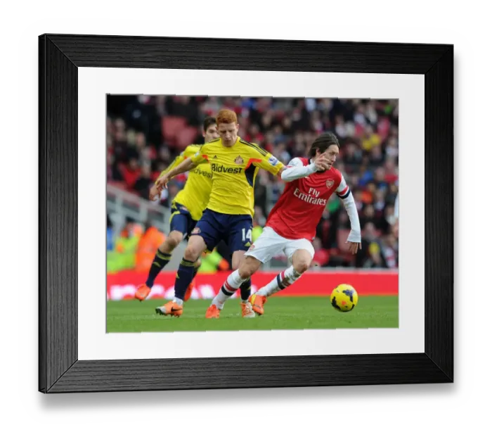 Framed Print : Intense Battle: Rosicky vs. Colback - A Premier League Showdown