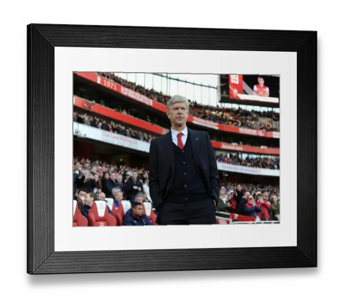 Framed Print : Arsene Wenger: Arsenal Manager Before Arsenal vs Sunderland, Premier League 2013-14