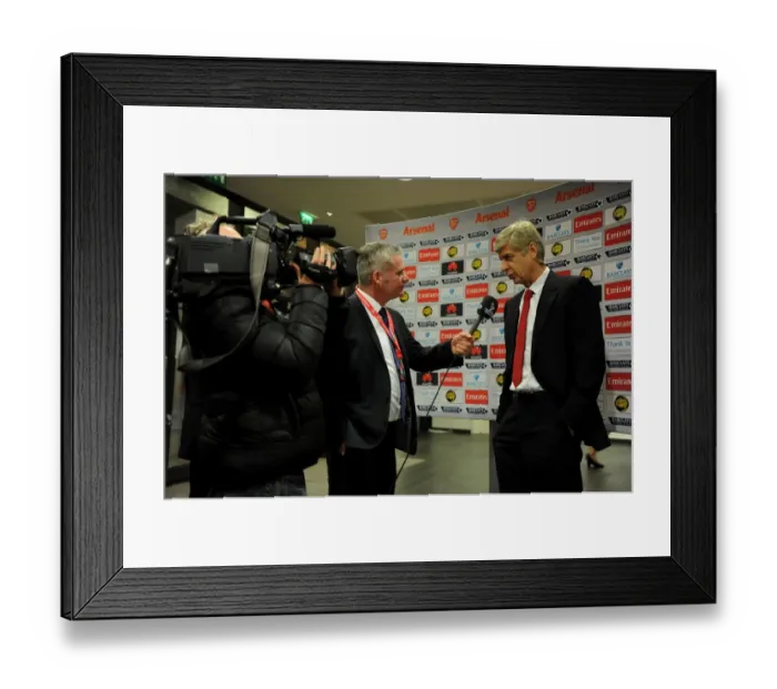Framed Print : Arsene Wenger - Arsenal Manager, Pre-Match Interview vs Sunderland (2013-14) Framed Print : Arsene Wenger - Arsenal Manager, Pre-Match Interview vs Sunderland (2013-14)