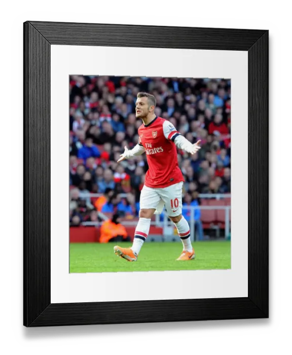Framed Print : Jack Wilshere: In Action for Arsenal Against Sunderland, Premier League 2013-14 Framed Print : Jack Wilshere: In Action for Arsenal Against Sunderland, Premier League 2013-14