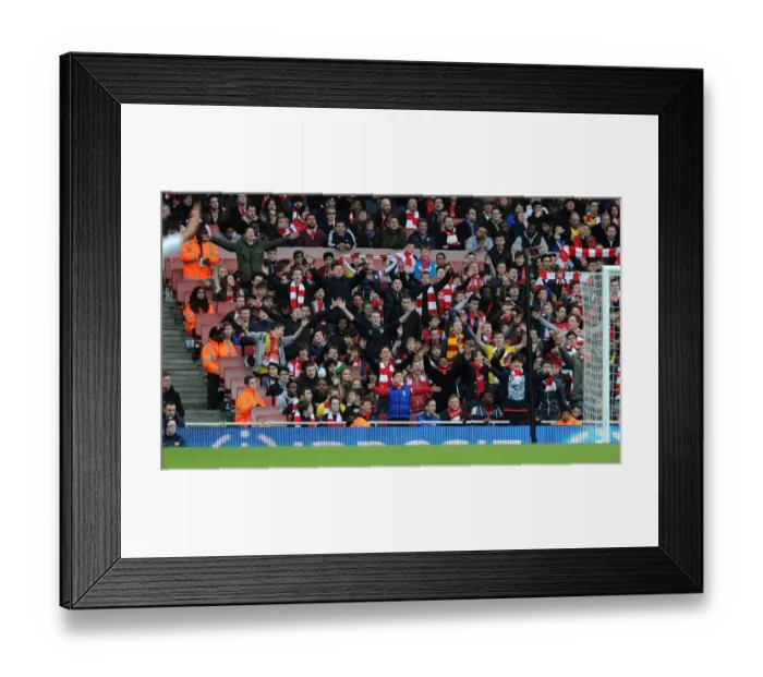 Framed Print : Young Guns Enclosure. Arsenal 4: 1 Sunderland. Barclays Premier League. Emirates Stadium, 22  /  2  /  14